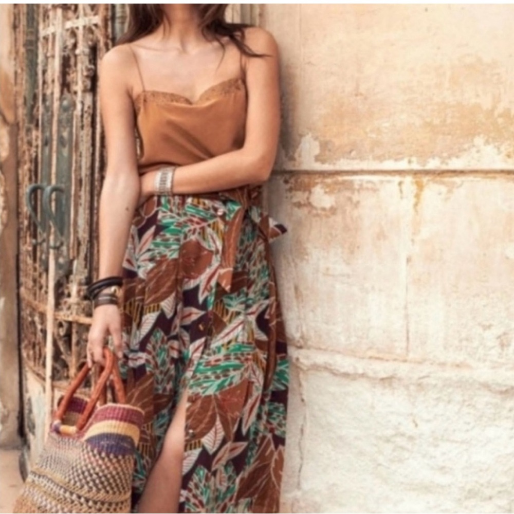 Sezane Amandine Silk Skirt, size 40